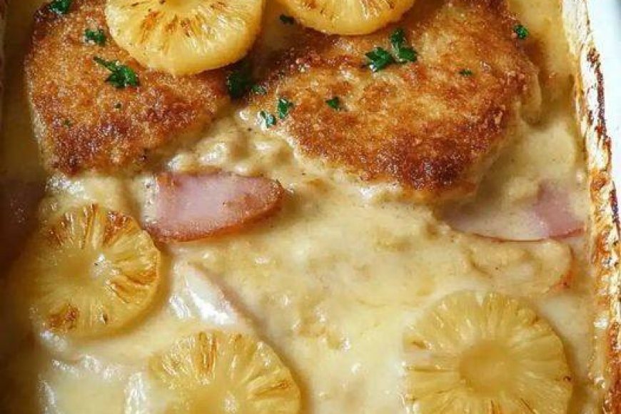 Ananas-Schinken-Schnitzel mit Käse überbacken - Rezepte Ananas-Schinken-Schnitzel mit Käse überbacken - Rezepte