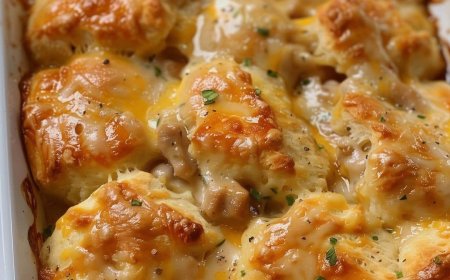 Auflauf mit Hühnchen und Bubble Biscuit