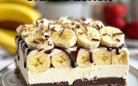 Bananensplit Torte ohne Backen – Süßer Genuss in nur wenigen Minuten