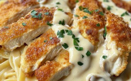 Hähnchenstreifen mit Champignon-Rahmsauce