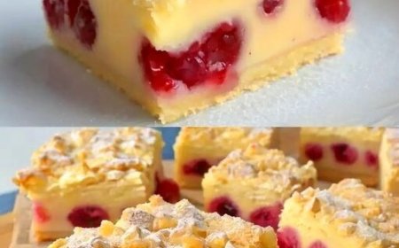 Schmeckt Bombastisch, Kirschkuchen mit Streuseln und Vanillepudding
