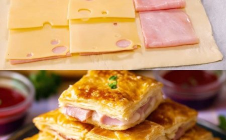 Schnelles Essen für die faulen, Blätterteig mit Schinken und Käse konnte ich ständig essen