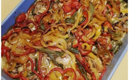 Zwiebel Paprika Champignon Pfanne