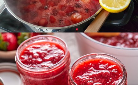 Wie man hausgemachte Erdbeermarmelade (mit Zitrone angedickt) macht