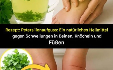 Petersilienaufguss: ein natürliches Heilmittel gegen Schwellungen der Beine, Knöchel und Füße