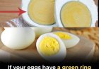 What causes the green ring around hard-boiled eggs?