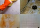 A great trick to clean bathroom tiles from soap scum and water stones.