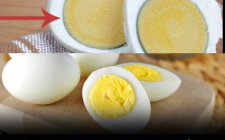 What causes the green ring around hard-boiled eggs?