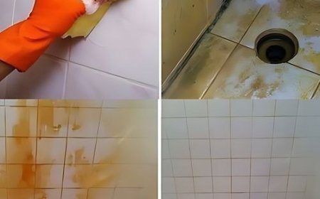 A great trick to clean bathroom tiles from soap scum and water stones.