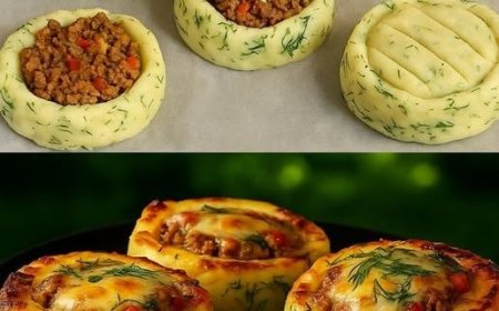 Stuffed Mashed Potato Nests