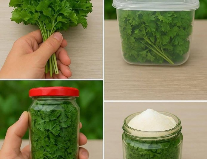 Parsley, the chef’s secret to keeping it fresh for months: it doesn’t rot