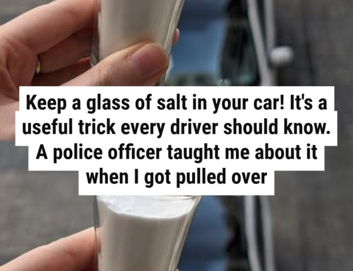 Put 1 Glass of Salt in Your Car