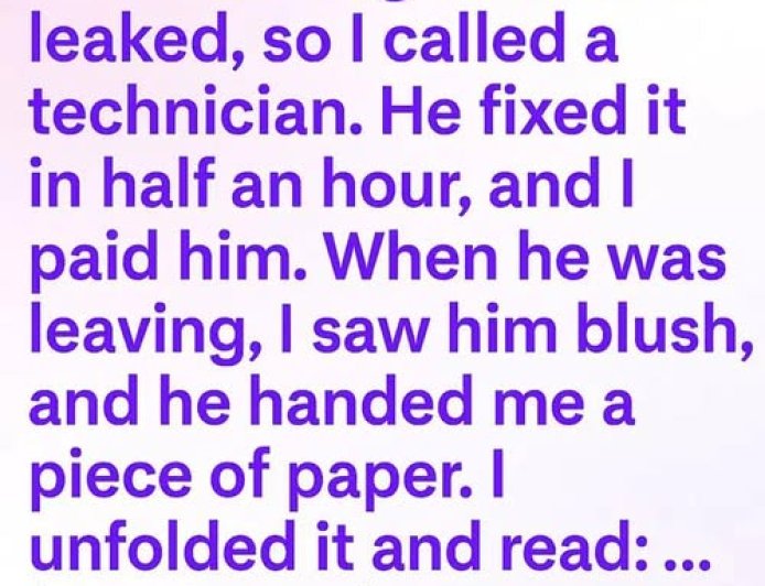 A Leaky Washer, a Folded Note, and the Kindness That Changed Everything