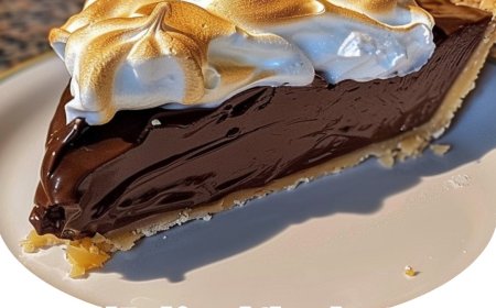 Old Fashioned Chocolate Pie with Golden Meringue