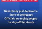 Powerful Snow and Ice Storm Forces New Jersey Into Emergency Status