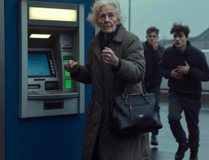 3 men approach 77-yr-old grandma at ATM! Seconds later, realize they chose the wrong pensioner to rob! SOTM