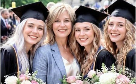 Ich habe mich 22 Jahre lang um die von meiner Schwester zurückgelassenen Drillinge gekümmert – während ihrer Abschlussfeier hat mich eine Offenbarung tief bewegt.
