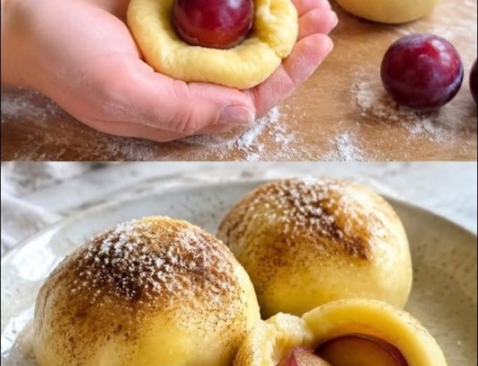 Pflaumenknödel wie bei Oma mit Kartoffelteig