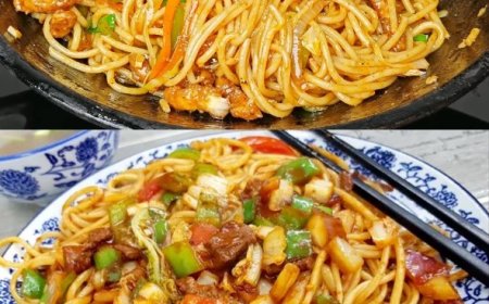 Voll lecker wie beim Chinesen: Chinesische Nudeln mit Hähnchenfleisch