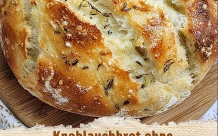 Das Brot das alle verrückt macht, Knoblauchbrot ohne Kneten der immer gelingt!
